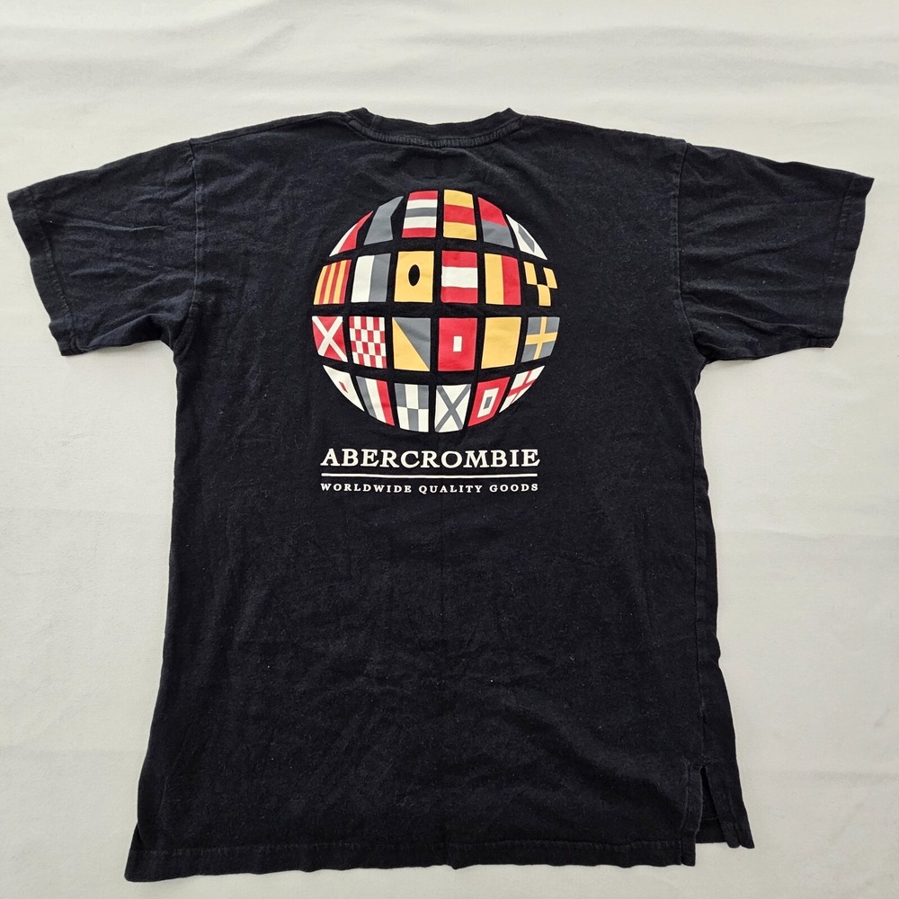 Abercrombie Kids Worldwide Good Black Short Sleeve Shirt Kids 15/16